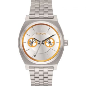 Unisex Nixon The Time Teller Deluxe Sw Bb-8 Silver / Watch Spenders Friend