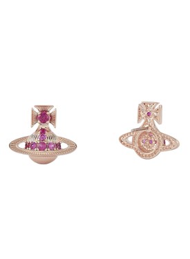 Vivienne Westwood Rose Gold + Pink Chloris Earrings Spenders Friend
