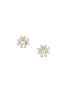 Vivienne Westwood Silver + Gold Crystal Florette Earrings Spenders Friend
