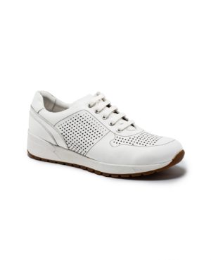 White Leather Sports Trainers 8 SpendersFriend