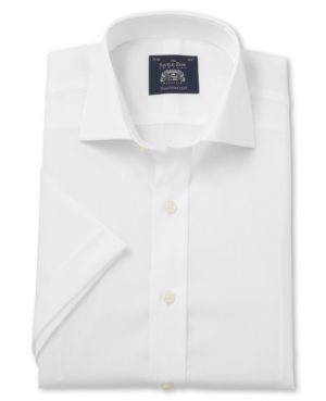 White Slim Fit Short Sleeve Shirt 16" Short Sleeve SpendersFriend