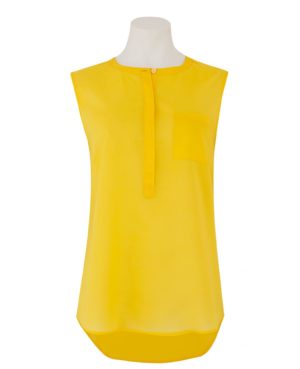 Women's Yellow Collarless Sleeveless Shirt 16 SpendersFriend