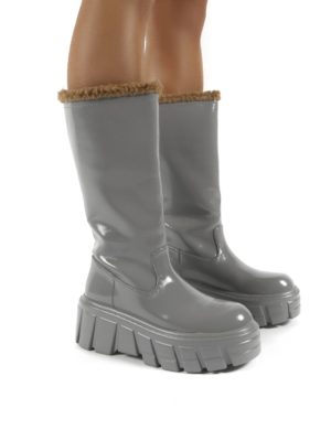 Wynter  Shearling Lined Knee High Ankle Boots